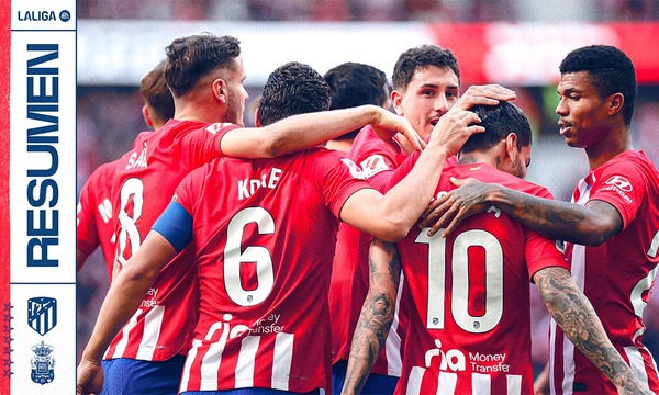 Resumen del Atlético de Madrid 5-0 UD Las Palmas